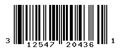 UPC barcode number 312547204361