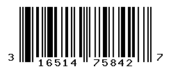 UPC barcode number 3165143758427