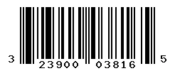 UPC 323900038165 barcode image