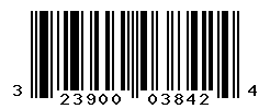 UPC barcode number 323900038424