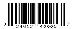 UPC barcode number 3346132400057