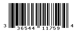 UPC barcode number 3365440117594