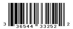 UPC barcode number 3365440332522