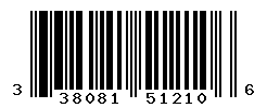 UPC barcode number 3380810512106
