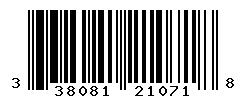 UPC barcode number 3380814210718