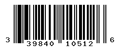 UPC barcode number 339840105126