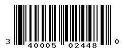 UPC barcode number 340005024480