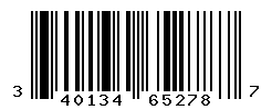 UPC barcode number 3401340652787