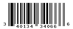 UPC barcode number 3401344340666