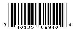 UPC barcode number 3401353689404