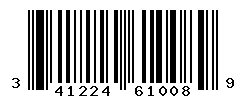 UPC barcode number 3412242610089