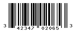 UPC barcode number 3423473020653