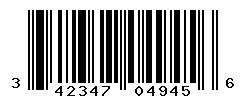 UPC barcode number 3423473049456