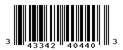 UPC barcode number 3433422404403