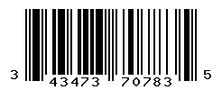 UPC barcode number 3434730707835