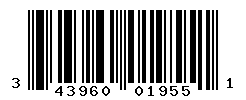 UPC barcode number 3439600019551
