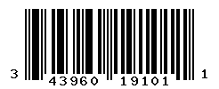 UPC barcode number 3439600191011