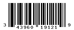 UPC barcode number 3439600191219