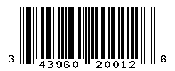 UPC barcode number 3439600200126
