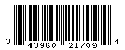 UPC barcode number 3439600217094