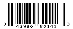 UPC barcode number 3439602801413