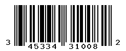 UPC barcode number 345334310082