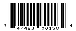 UPC barcode number 3474635001584