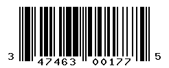 UPC barcode number 3474635001775