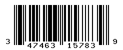 UPC barcode number 3474636157839