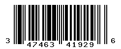 UPC barcode number 3474636419296