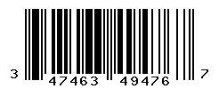 UPC barcode number 3474636494767