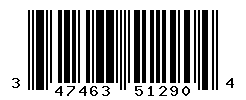 UPC barcode number 3474636512904