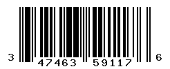 UPC barcode number 3474636591176