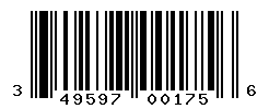 UPC barcode number 349597001756