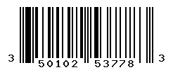 UPC barcode number 350102537783