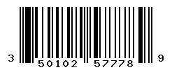 UPC barcode number 350102577789