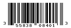 UPC barcode number 3558380084013