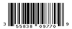 UPC barcode number 3558380097709