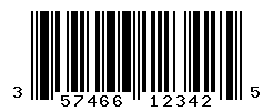 UPC barcode number 3574660123425