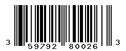 UPC barcode number 3597920800263