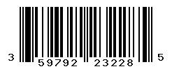 UPC barcode number 3597921232285