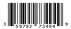 UPC barcode number 3597921734949