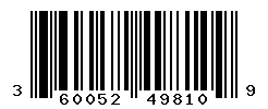 UPC barcode number 3600523498109