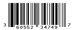 UPC barcode number 3605521347497
