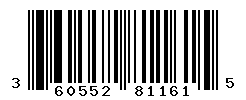 UPC barcode number 3605521811615