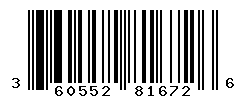 UPC barcode number 3605521816726