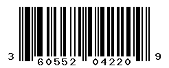 UPC barcode number 3605522042209