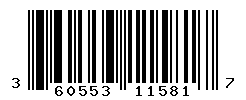 UPC barcode number 3605533115817