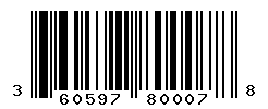 UPC barcode number 3605971800078