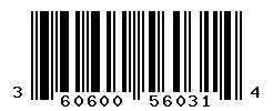 UPC barcode number 3606000560314